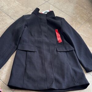 Vince Camuto Black Women's Wool-Blend Peacoat